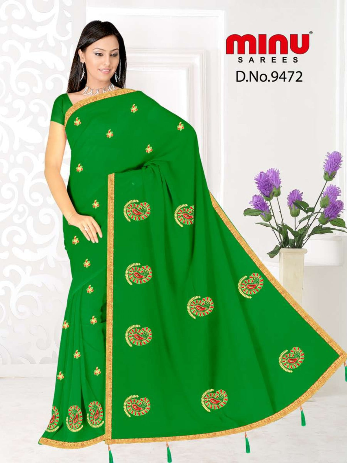Fancy Saree Tarini Handloom (BP) - 6 Pcs Set