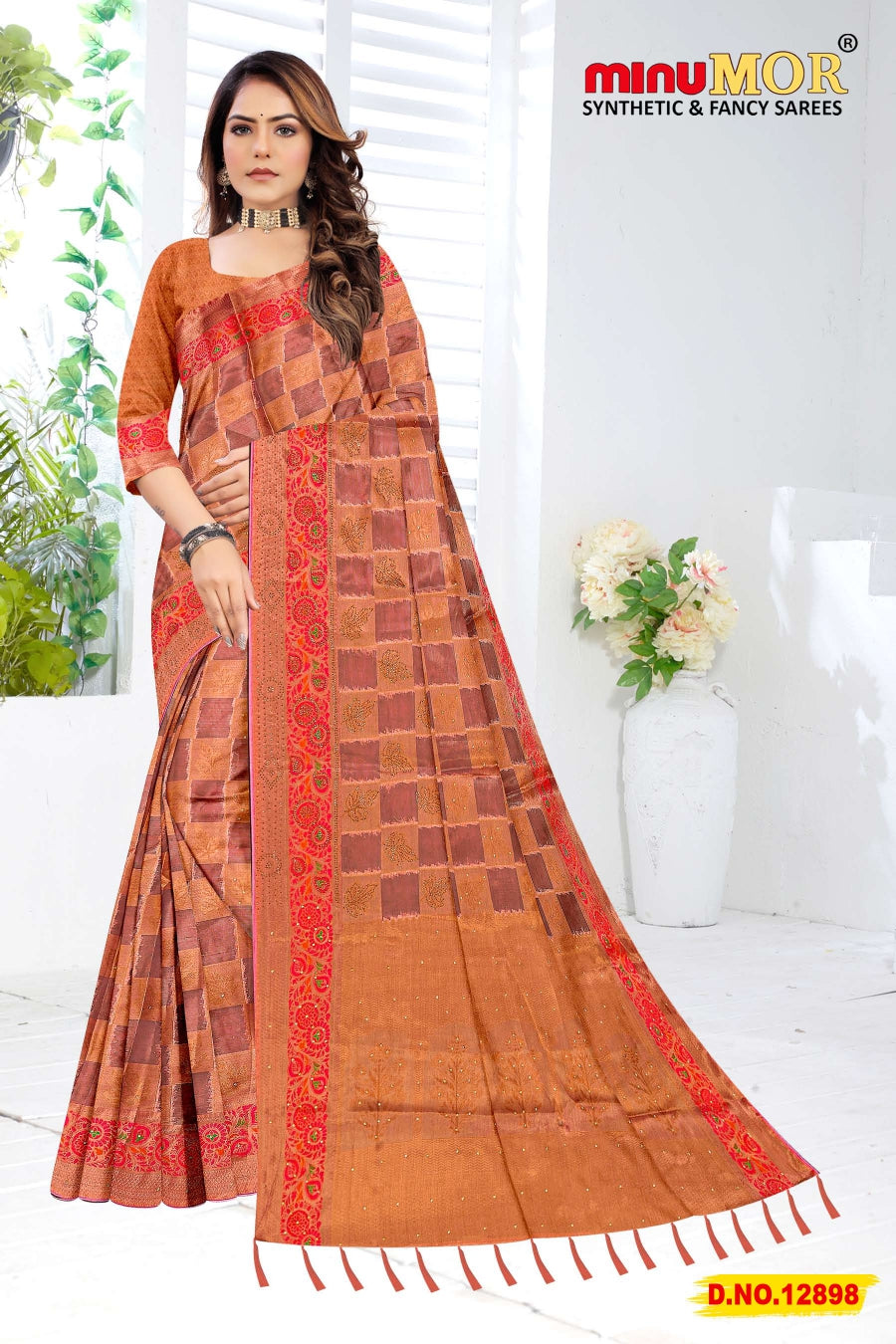 Fancy Saree Tissue Kanjivaram (Design_12898) (BP) - 6 Pcs Set