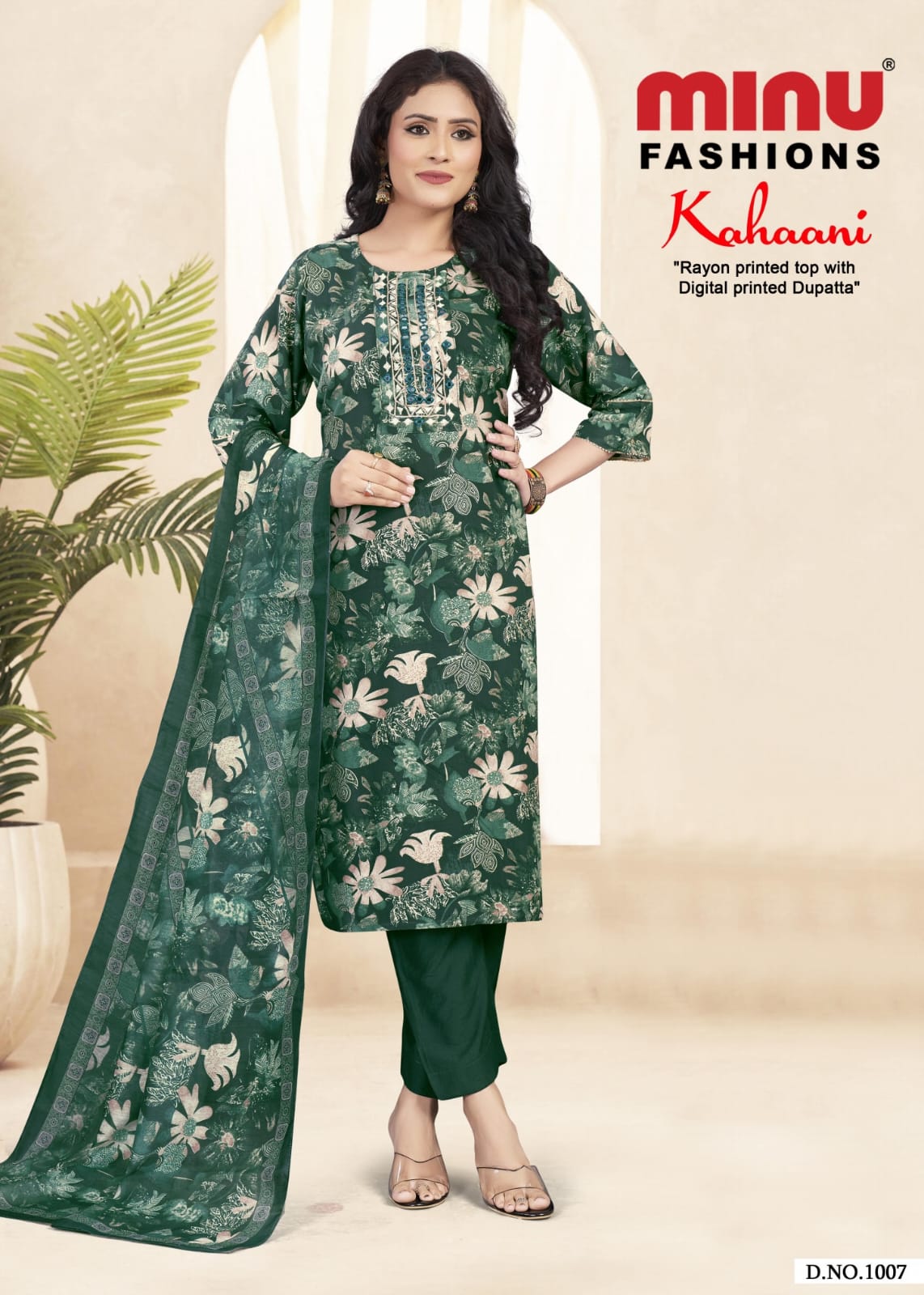 Printed Rayon Stitched Salwar Suit Kahaani - 10 Pcs Set