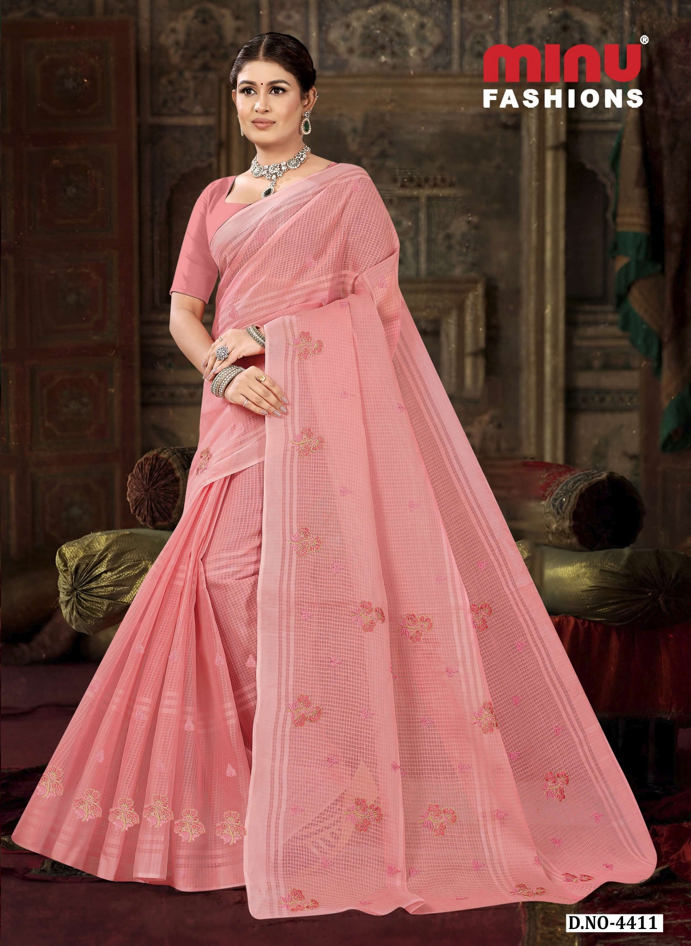 Embroidered Saree Dolly - 08 Pcs Set