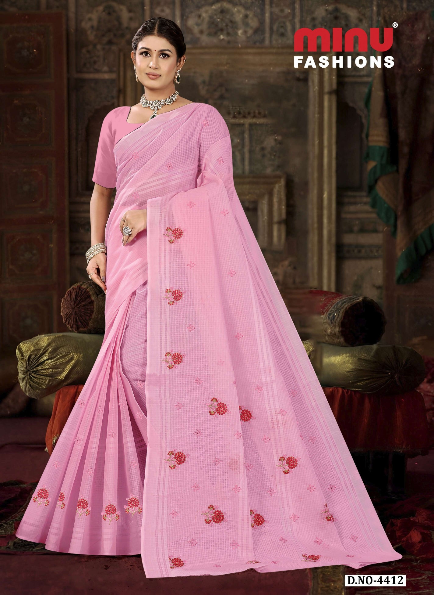 Embroidered Saree Dolly - 08 Pcs Set