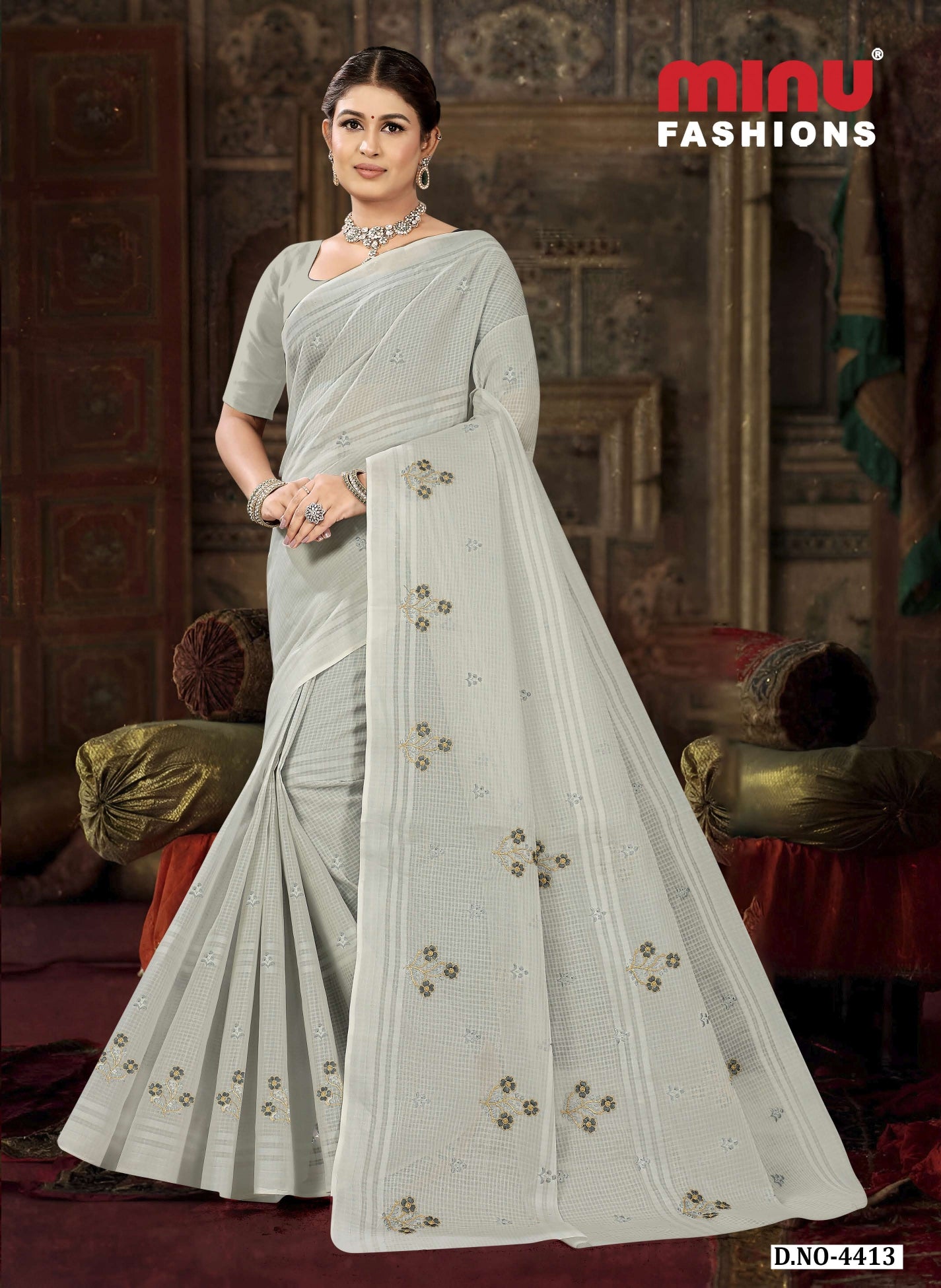 Embroidered Saree Dolly - 08 Pcs Set