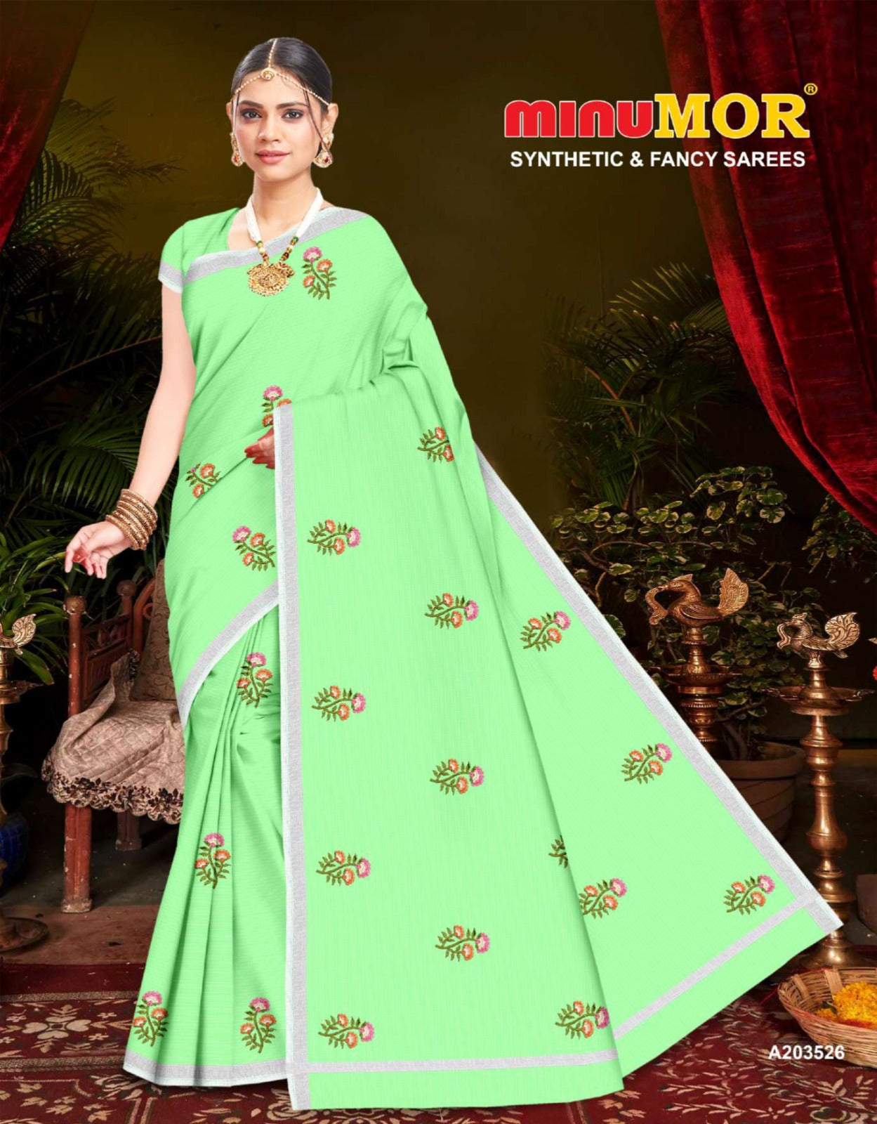 Fancy Saree Chandni Ghar - 6 Pcs Set