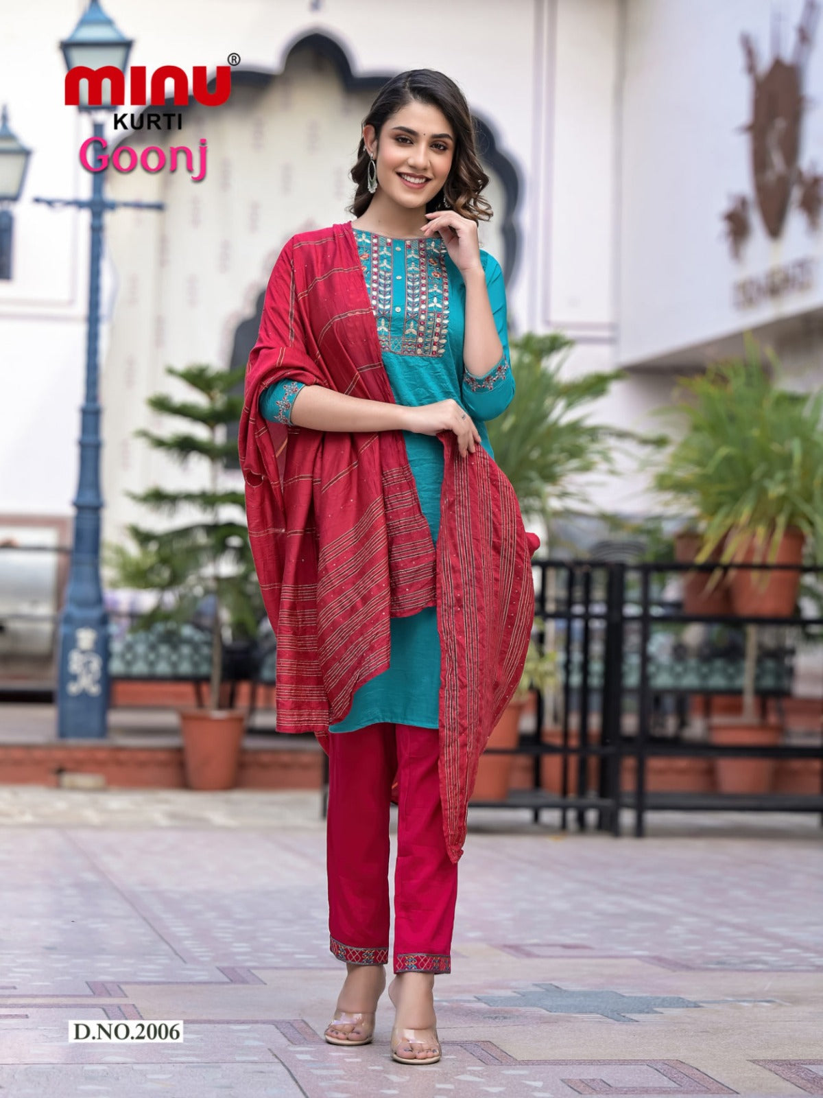 3 Piece Silk Kurti Set Goonj (Vol-2) - 6 Pcs Set