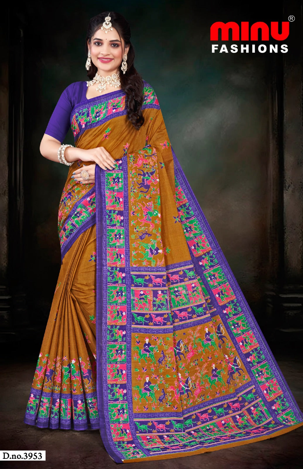 Printed Cotton Saree Hi Demand (Vol-7) - 8 Pcs Set