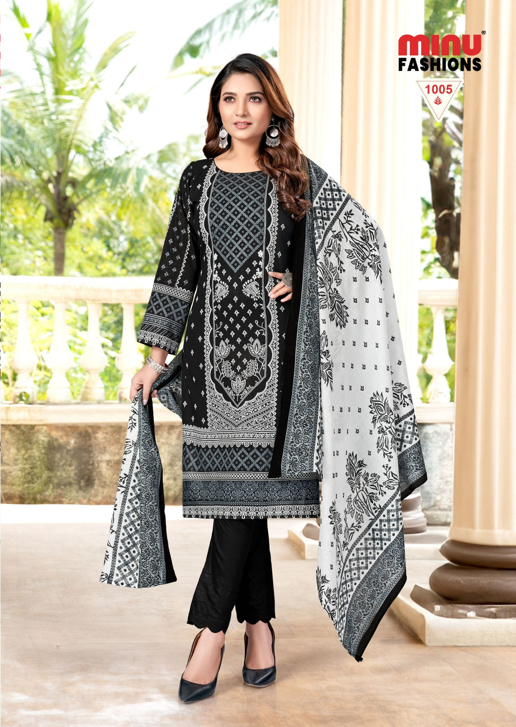 Printed Cotton Unstitched Salwar Suit Karachi (Special Rate) - 6 Pcs Set