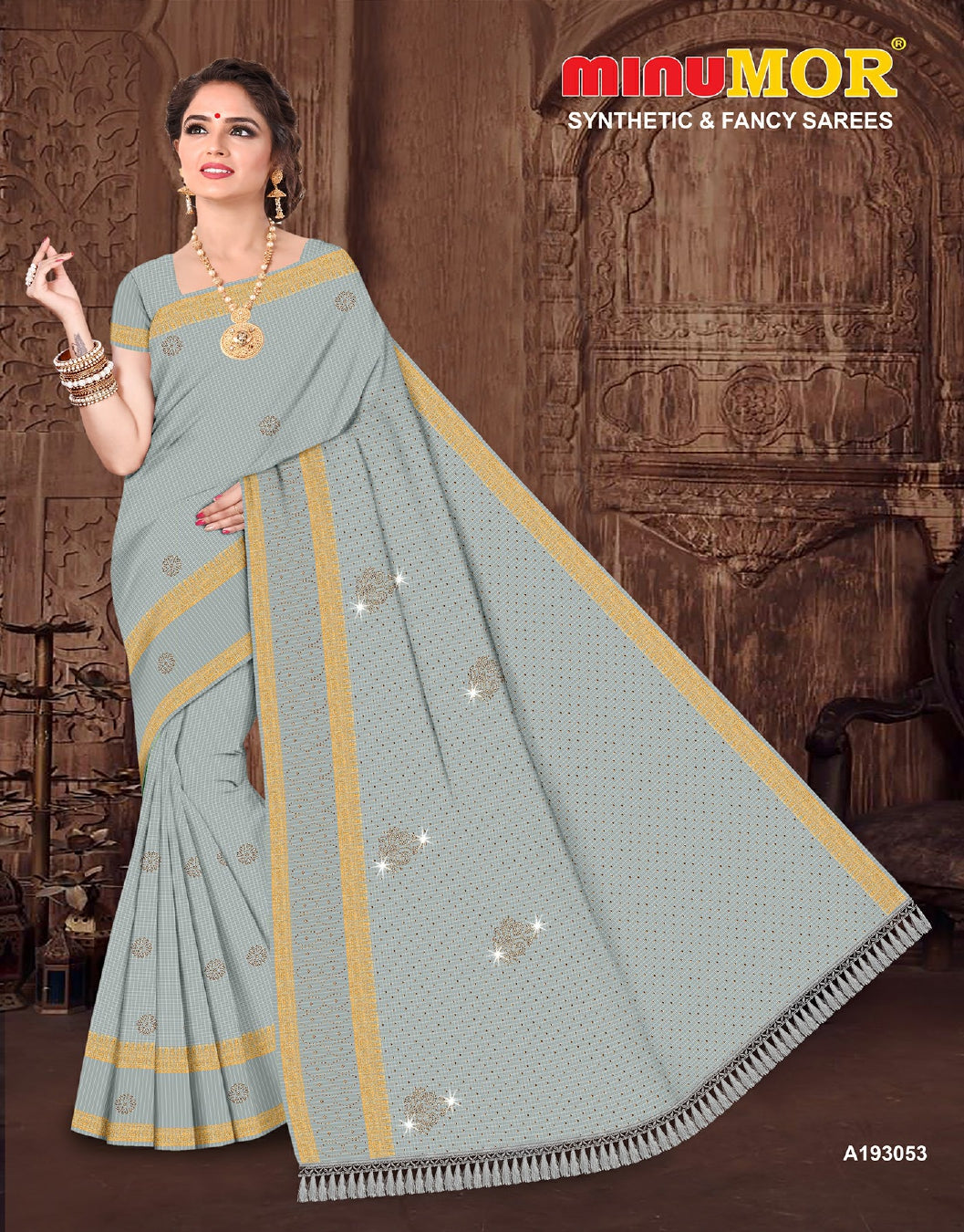 Fancy Saree Kristen Bell (BP) - 6 Pcs Set