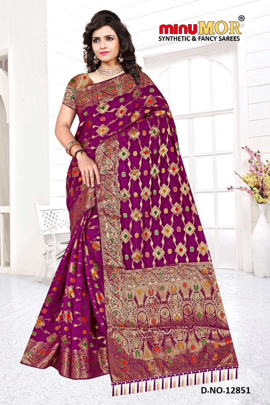 Fancy Saree Madhavi Dola (BP) - 6 Pcs Set