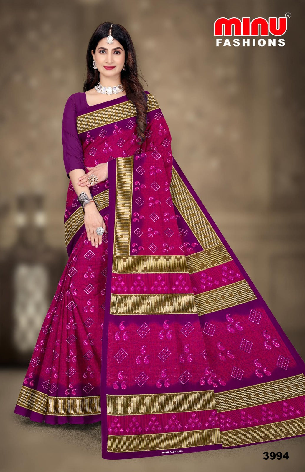 Printed Cotton Saree Malaika (Vol-45) (Special Rate) - 10 Pcs Set