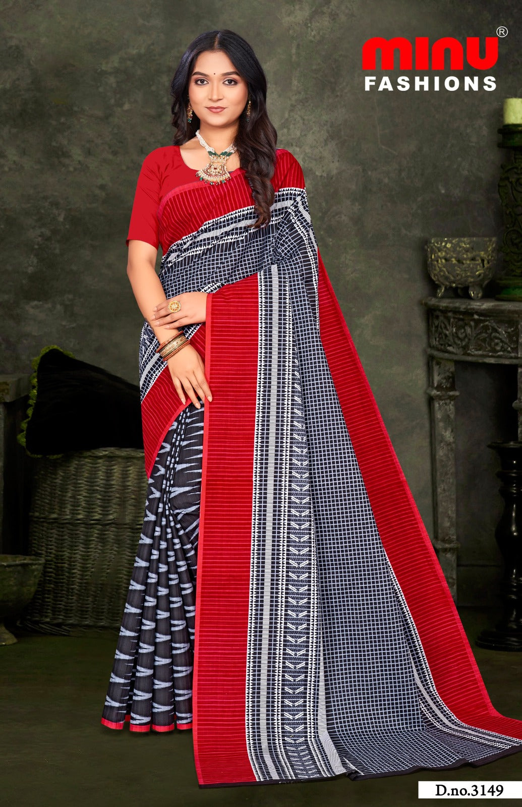 Malai Cotton Saree Mohini (Vol-10) - 10 Pcs Set