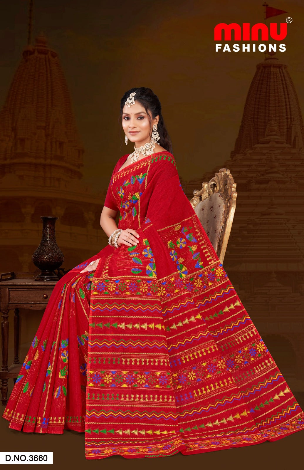 Malai Cotton Saree Orchid (Vol-5) - 8 Pcs Set