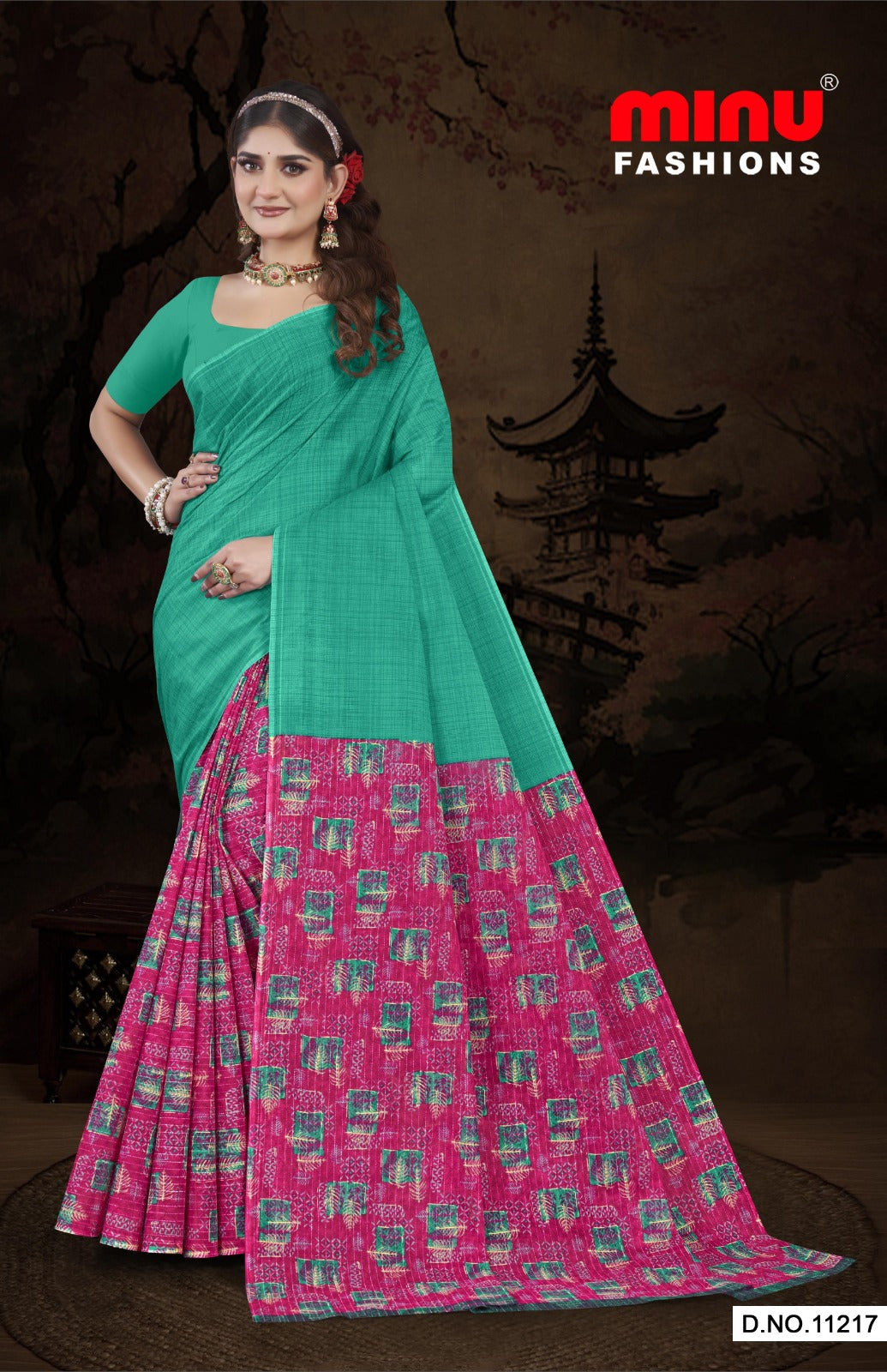 Malai Cotton Saree Raasa (Vol-11) - 8 Pcs Set
