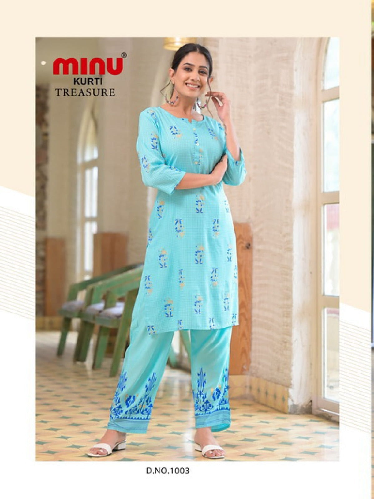2 Piece Cotton Kurti Set Treasure Combo - 6 Pcs Set