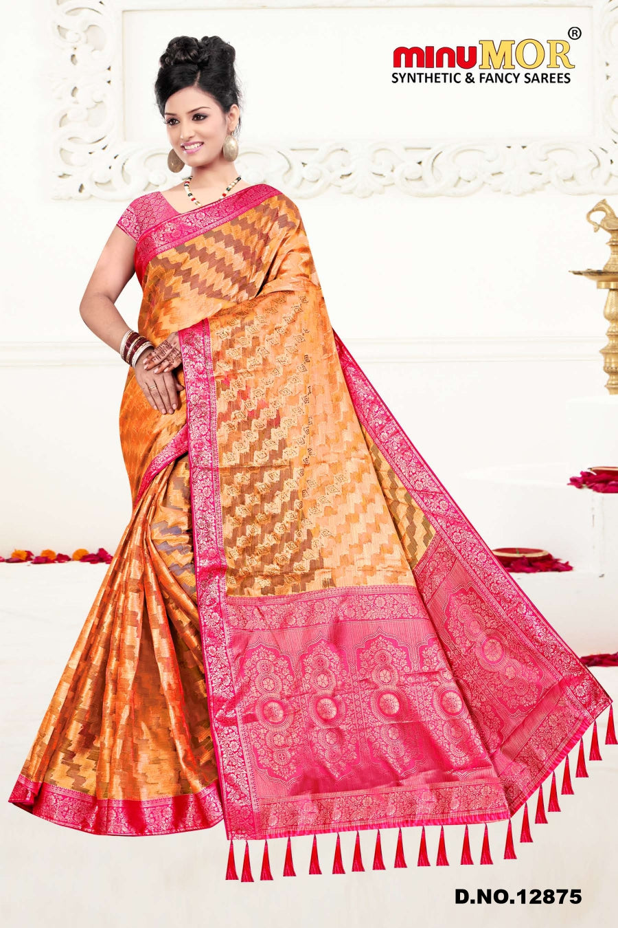 Fancy Saree Dharma (Design_12875) (BP) - 6 Pcs Set
