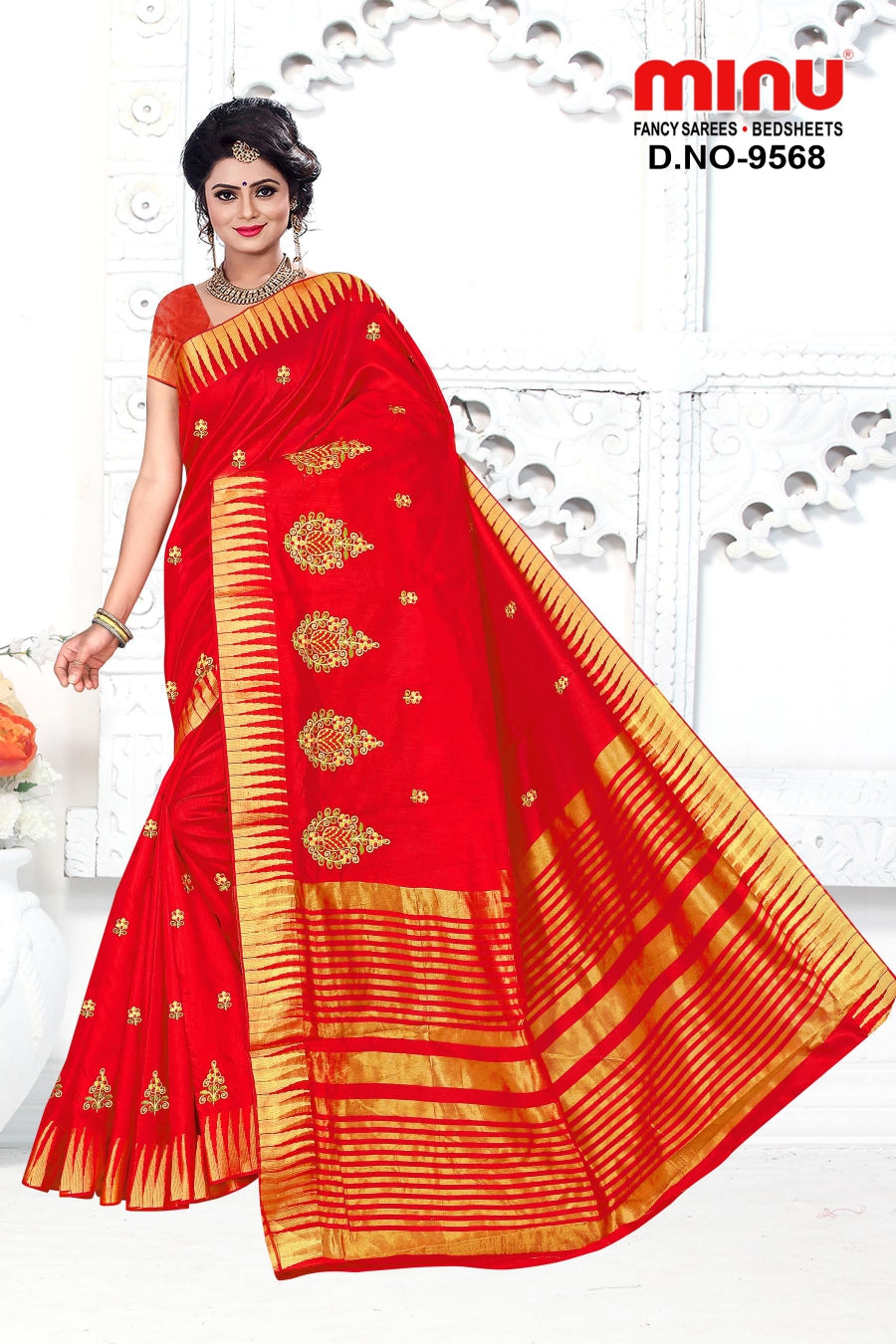 Fancy Saree Mamta Art (BP) - 8 Pcs Set