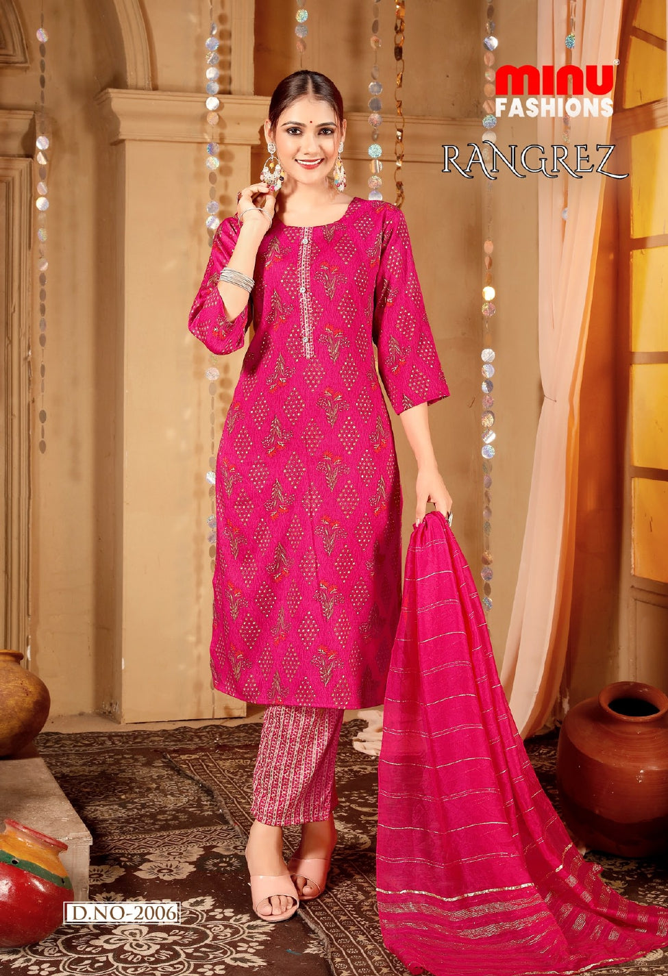 Printed Cotton Stitched Salwar Suit Rangrez (Vol-2) - 10 Pcs Set
