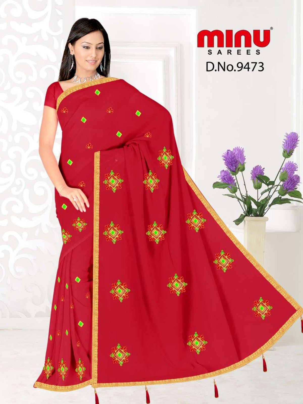 Fancy Saree Tarini Handloom (BP) - 6 Pcs Set