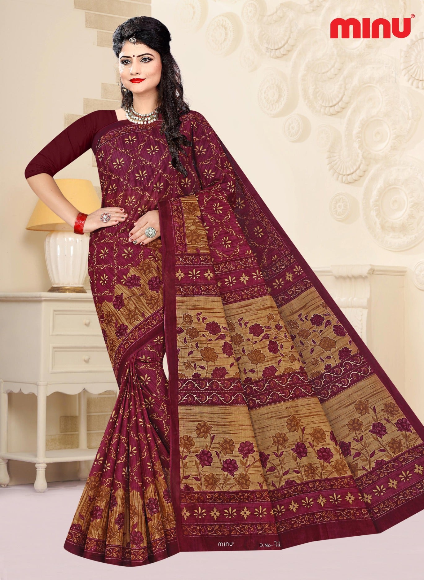 Designer cotton saree for reseller online 