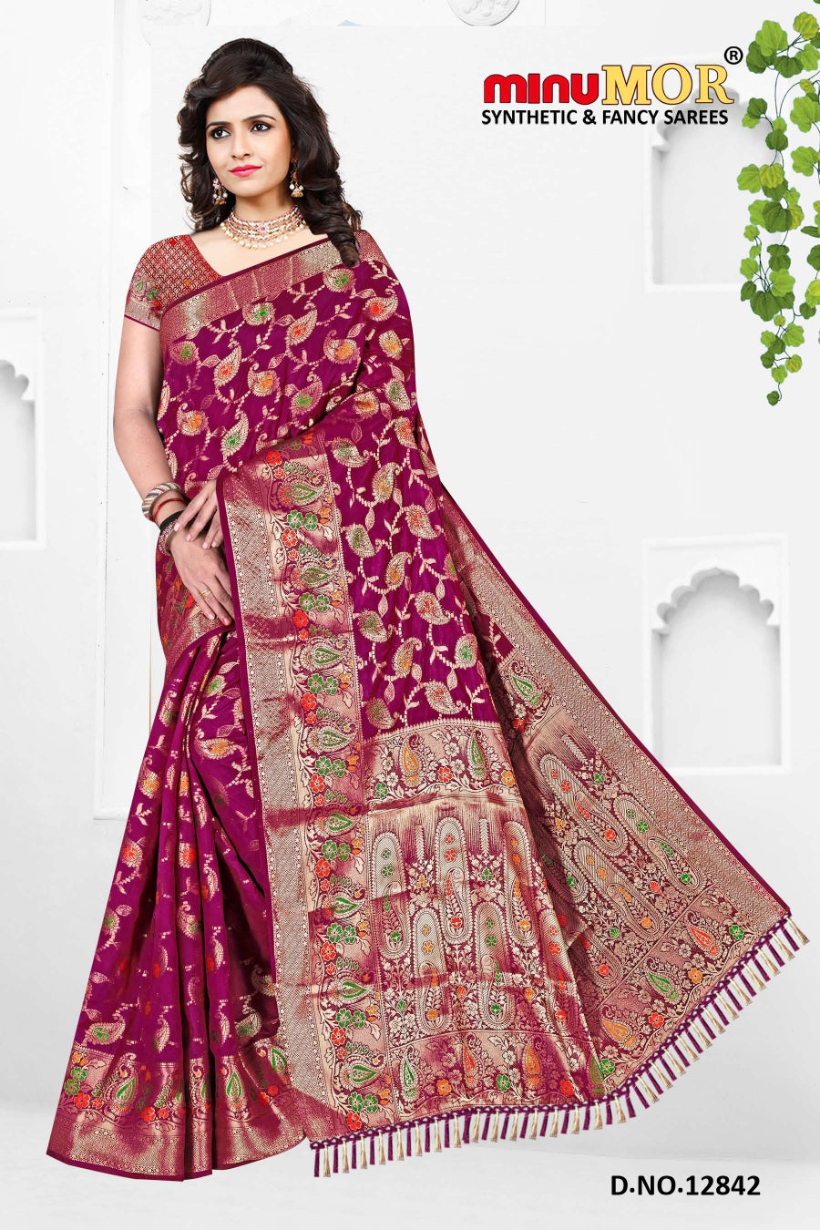 Fancy Saree Sikandar Dola (BP) - 6 Pcs Set