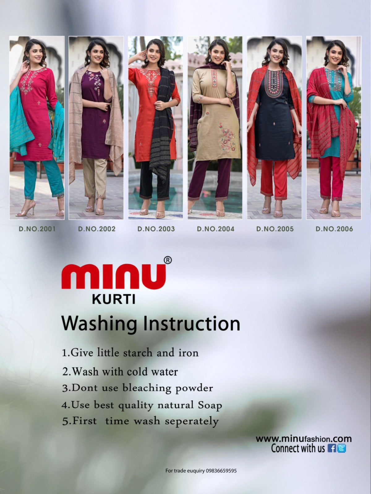3 Piece Silk Kurti Set Goonj (Vol-2) - 6 Pcs Set