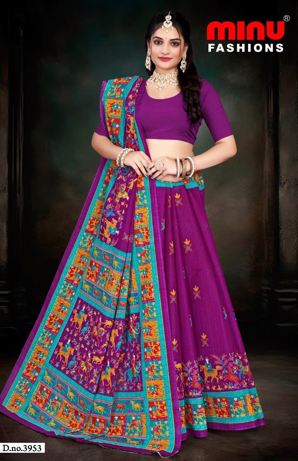 Printed Cotton Saree Hi Demand (Vol-7) - 8 Pcs Set