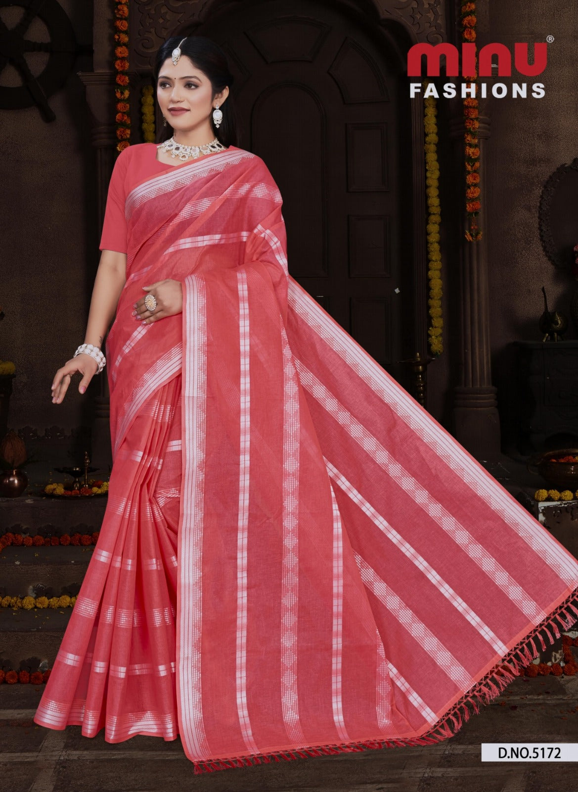 Embroidered Cotton Saree Himalaya Beauty Vol-5 (Special Rate) - 8 Pcs Set