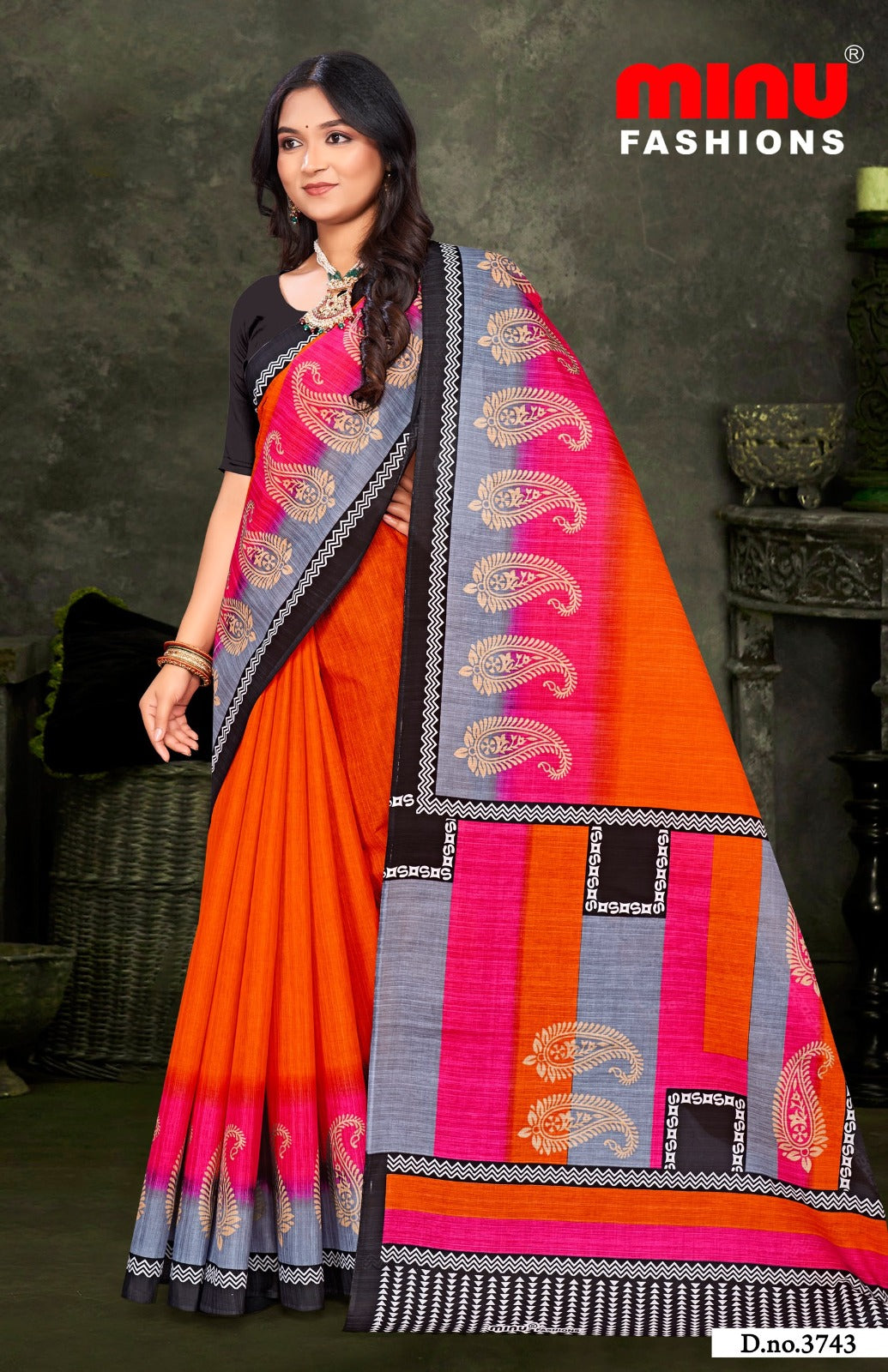 Malai Cotton Saree Mohini (Vol-10) - 10 Pcs Set