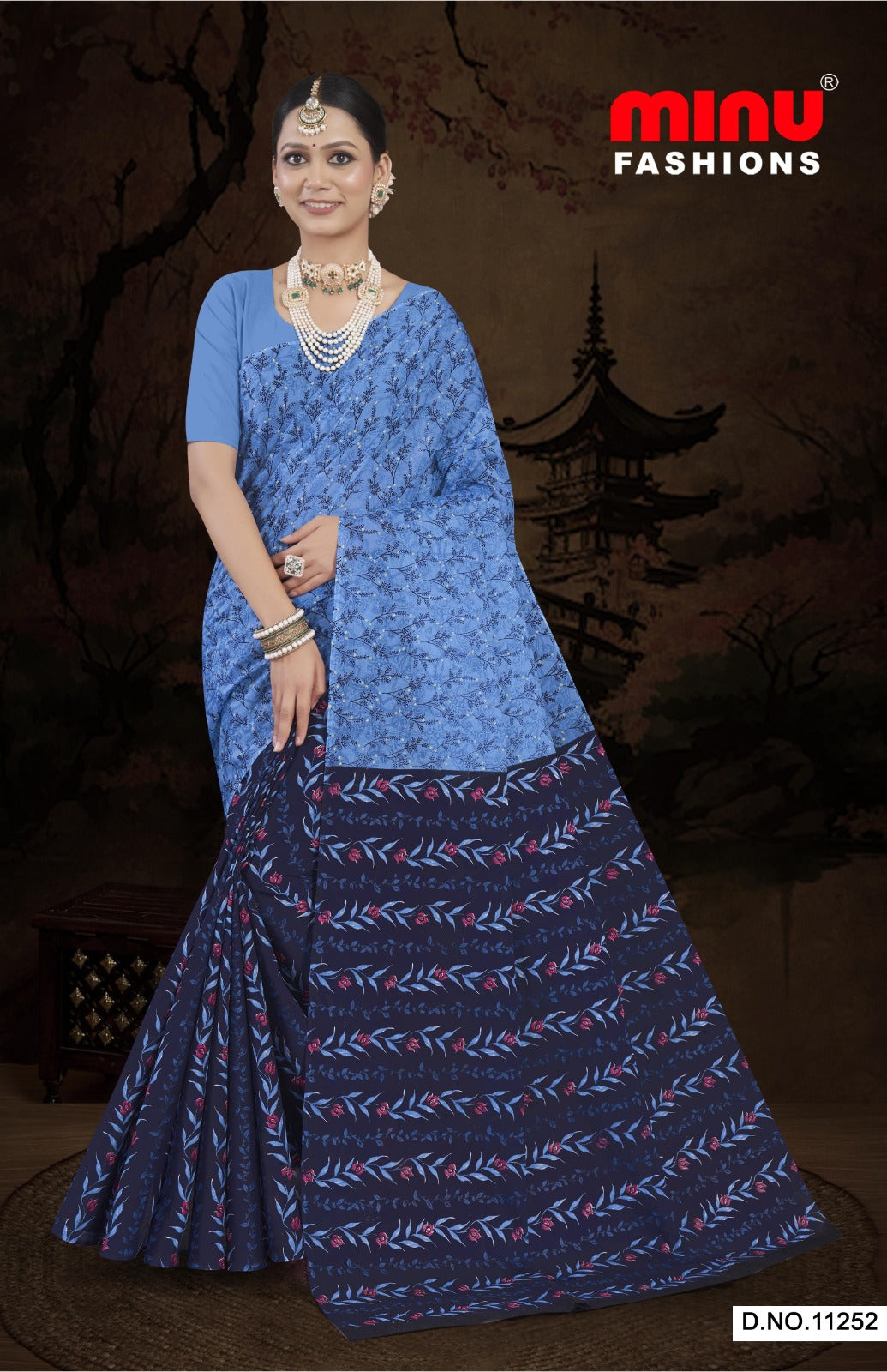 Malai Cotton Saree Raasa (Vol-11) - 8 Pcs Set