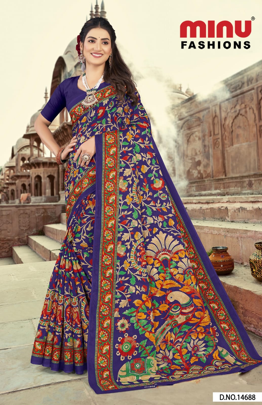 Malai Cotton Saree Rangat - 10 Pcs Set