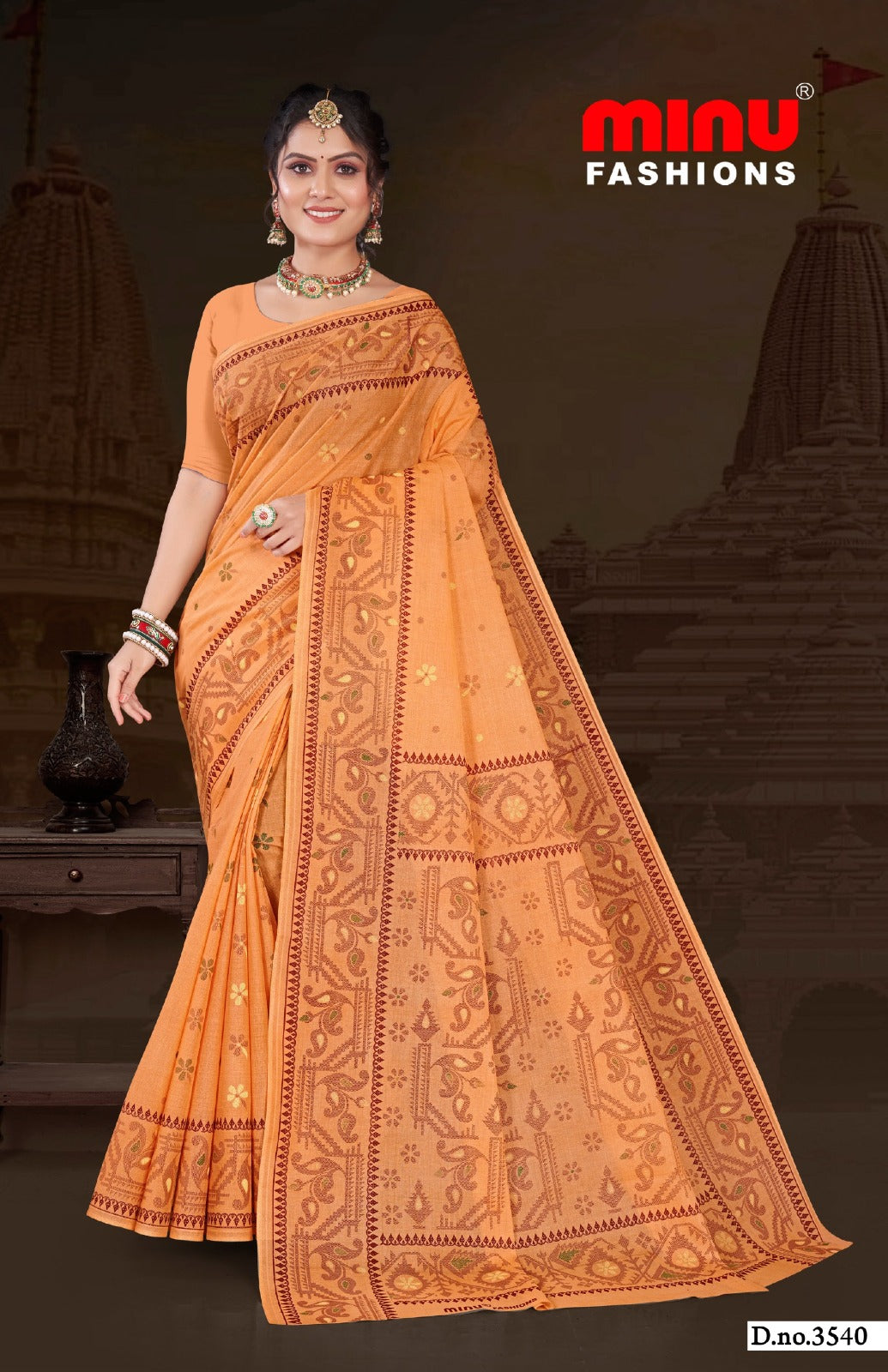 Malai Cotton Saree Tulip (Vol-2) - 8 Pcs Set