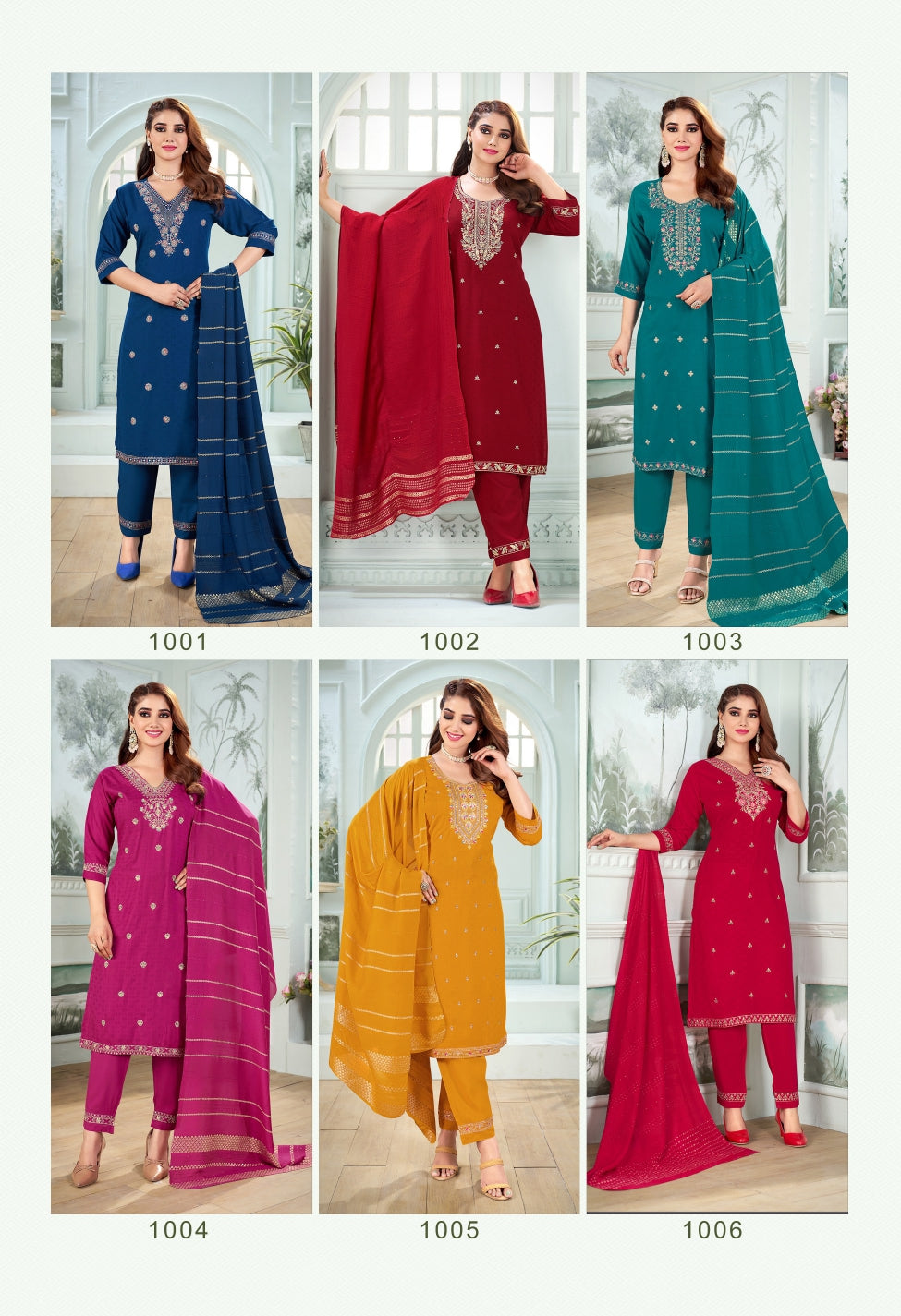 Printed Cotton Stitched Salwar Suit Abhilasha - 6 Pcs Set
