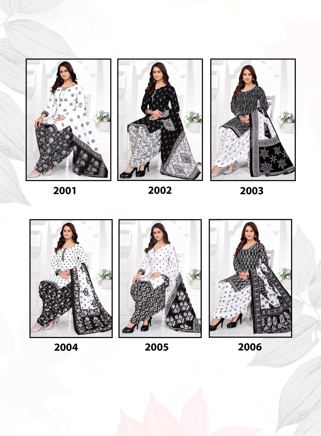 Printed Cotton Unstitched Salwar Suit Black Star Patiala Vol-2 (Special Rate) - 6 Pcs Set