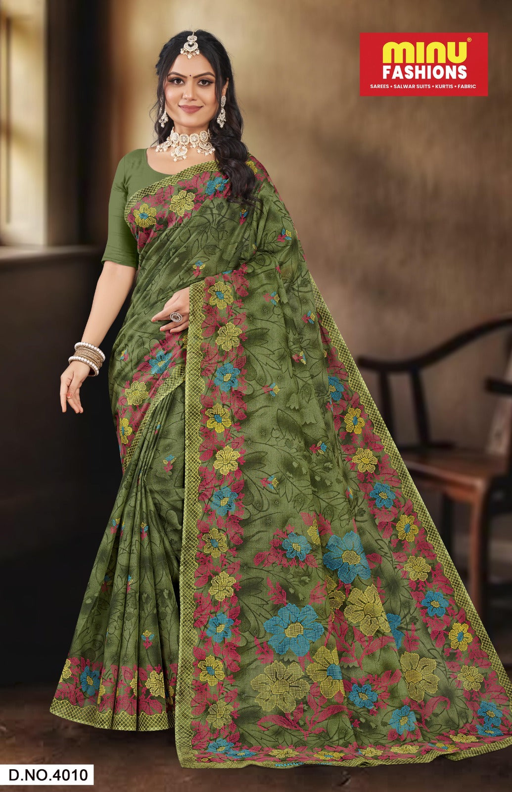 Malai Cotton Saree Dusty Beauty (Vol-4) - 8 Pcs Set