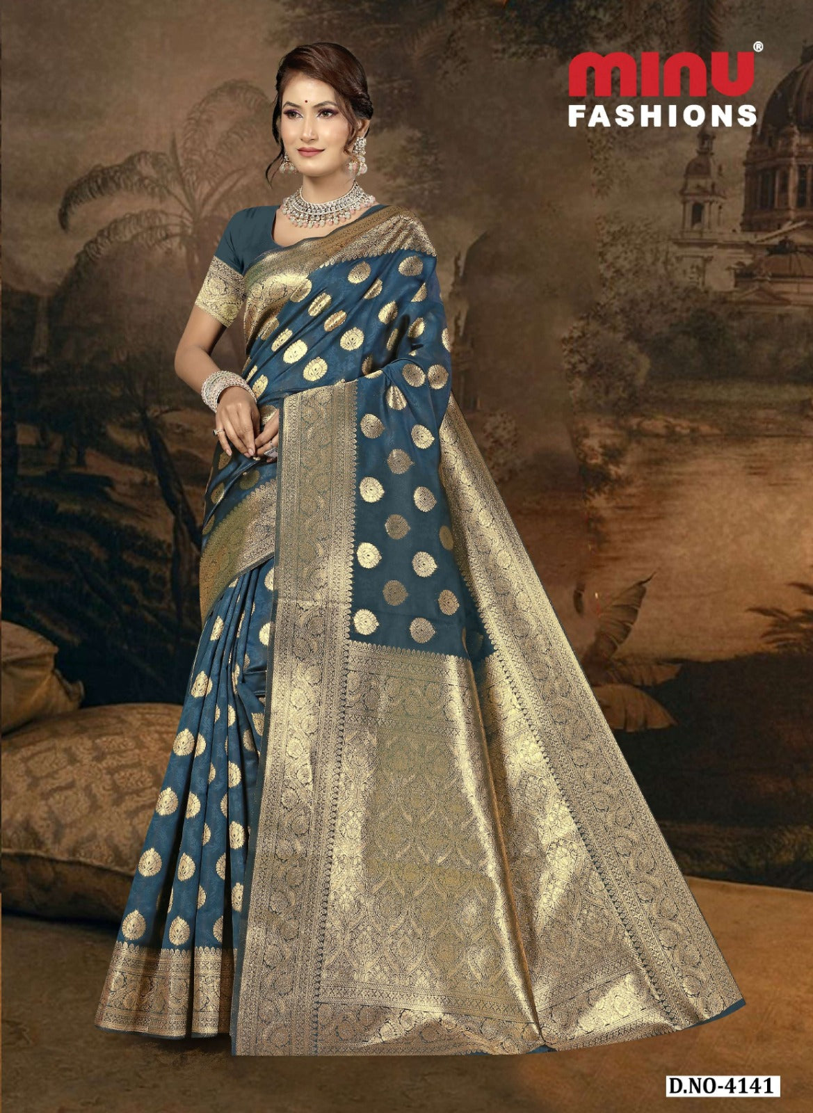 Fancy Saree Jannat (BP) - 8 Pcs Set