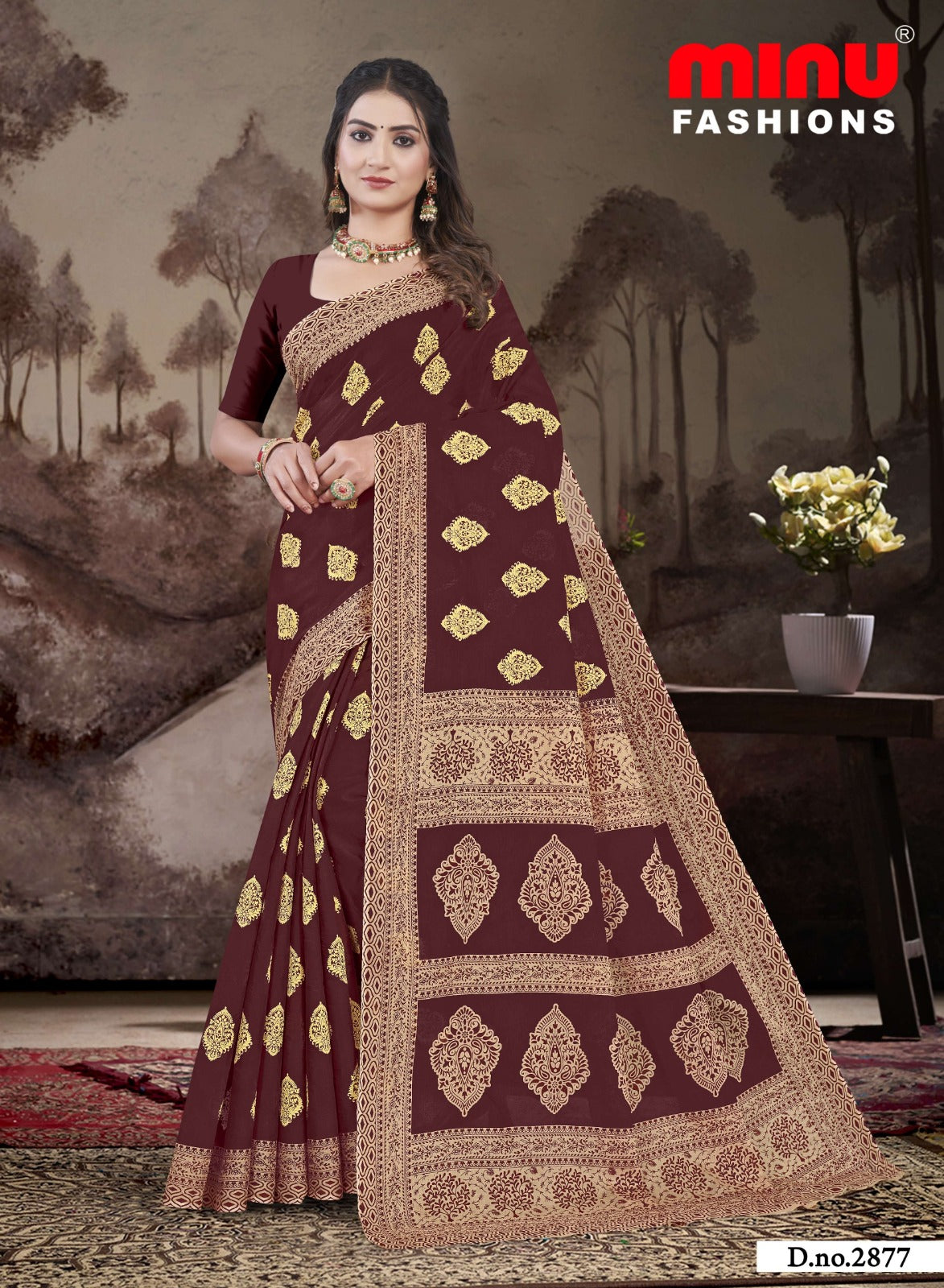 Printed Cotton Saree Manchali Kimora (Vol-2) - 10 Pcs Set