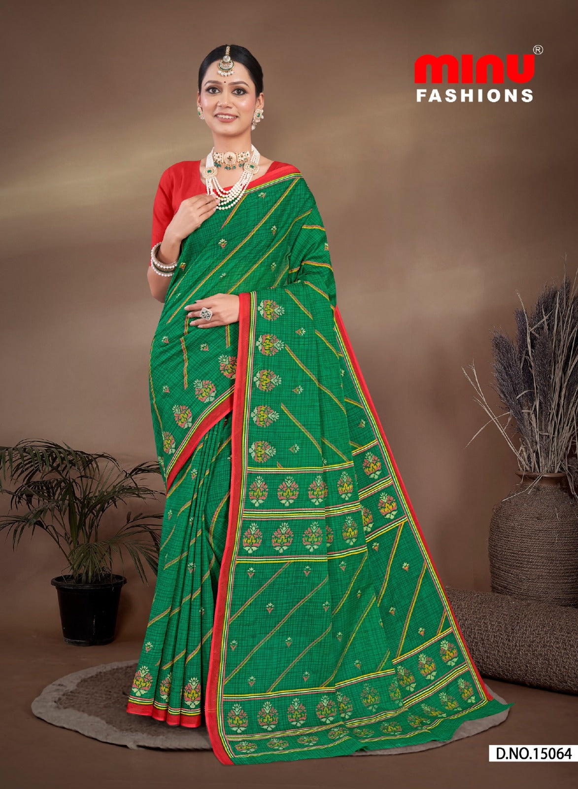 Printed Cotton Saree Rajanya (Vol-1) - 10 Pcs Set