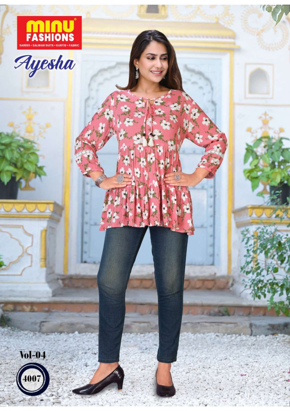 Printed Rayon Kurti Ayesha (Vol-4) - 09 Pcs Set