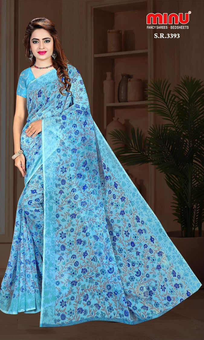 Fancy Saree Simran (BP) - 8 Pcs Set