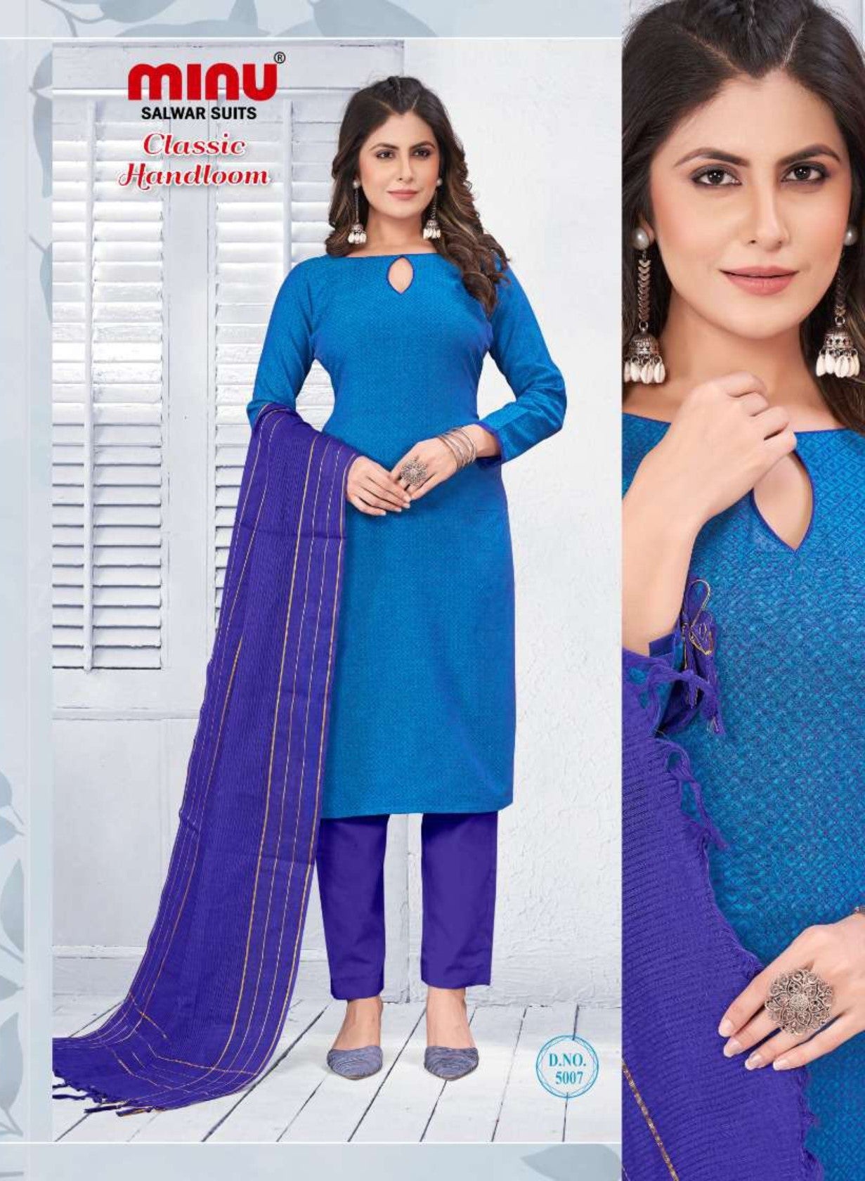 Blue salwar suit wearing women for sale 