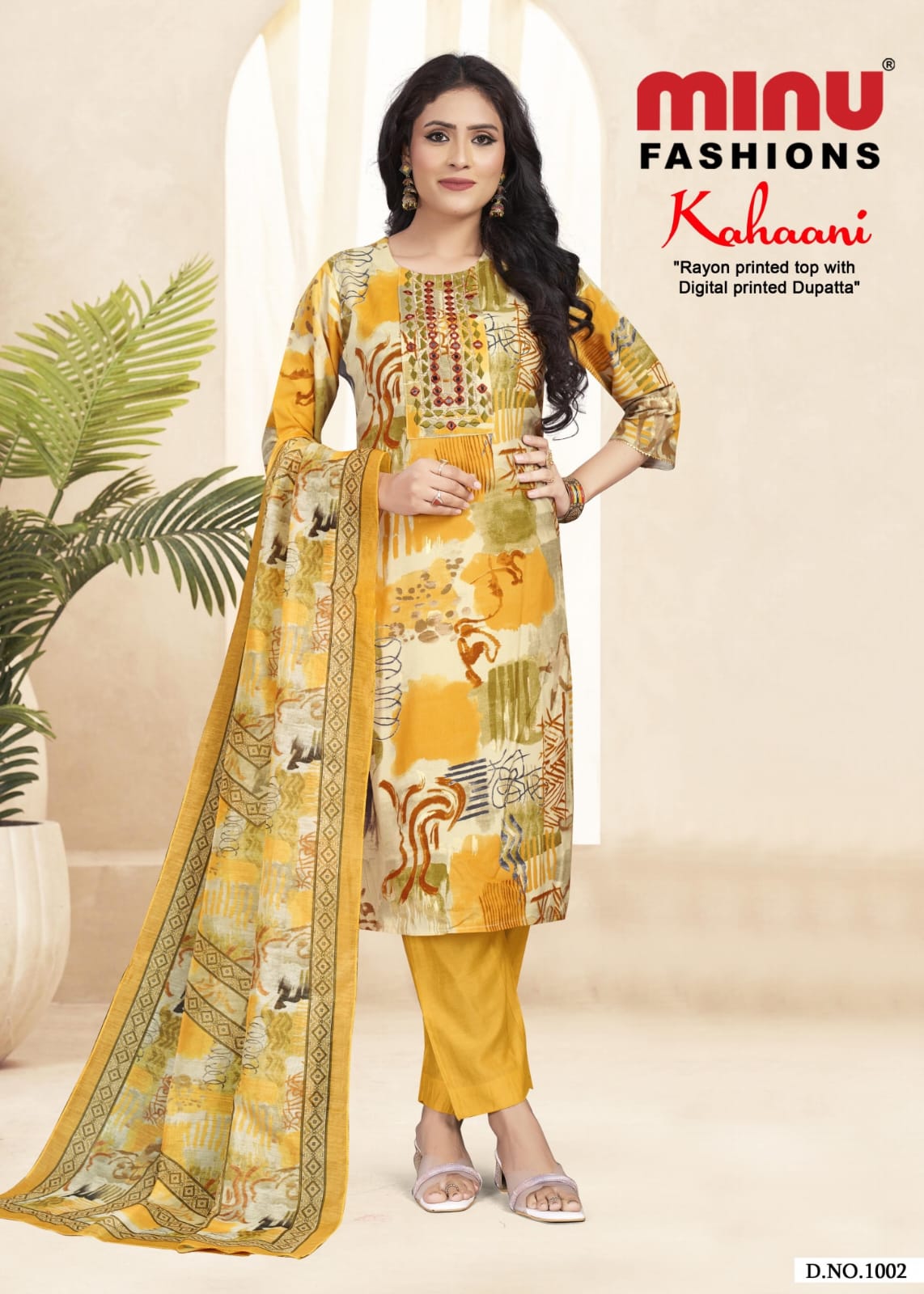Printed Rayon Stitched Salwar Suit Kahaani - 10 Pcs Set