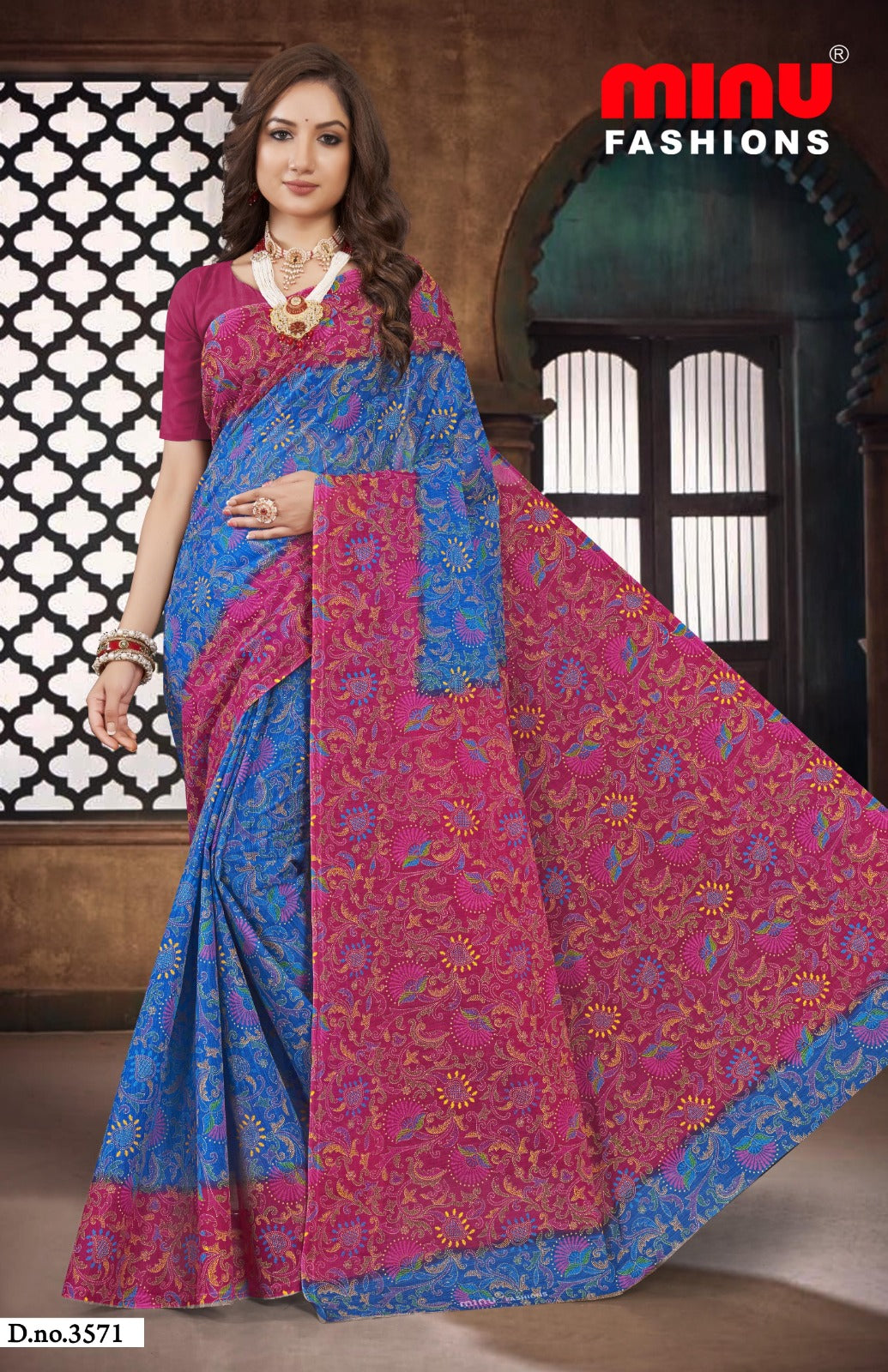 Malai Cotton Saree Chokerbali (Vol-2) - 8 Pcs Set