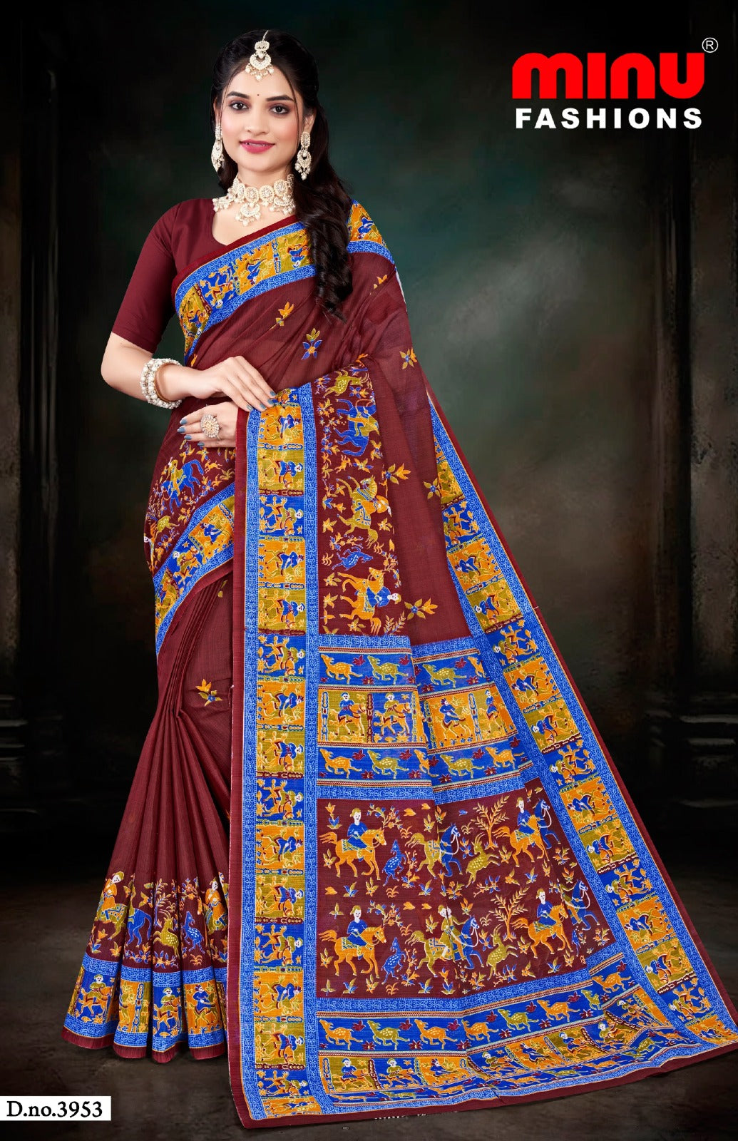 Printed Cotton Saree Hi Demand (Vol-7) - 8 Pcs Set