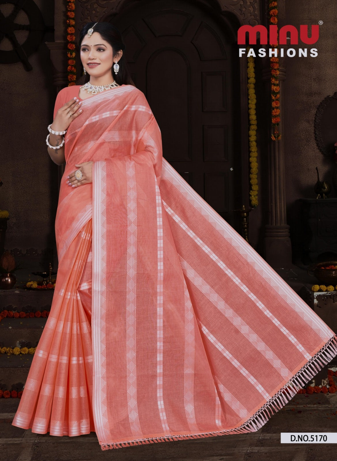 Embroidered Cotton Saree Himalaya Beauty Vol-5 (Special Rate) - 8 Pcs Set