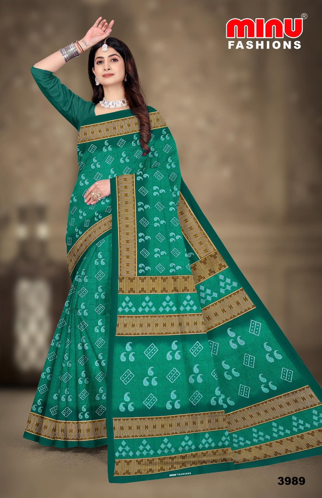 Printed Cotton Saree Malaika (Vol-45) (Special Rate) - 10 Pcs Set