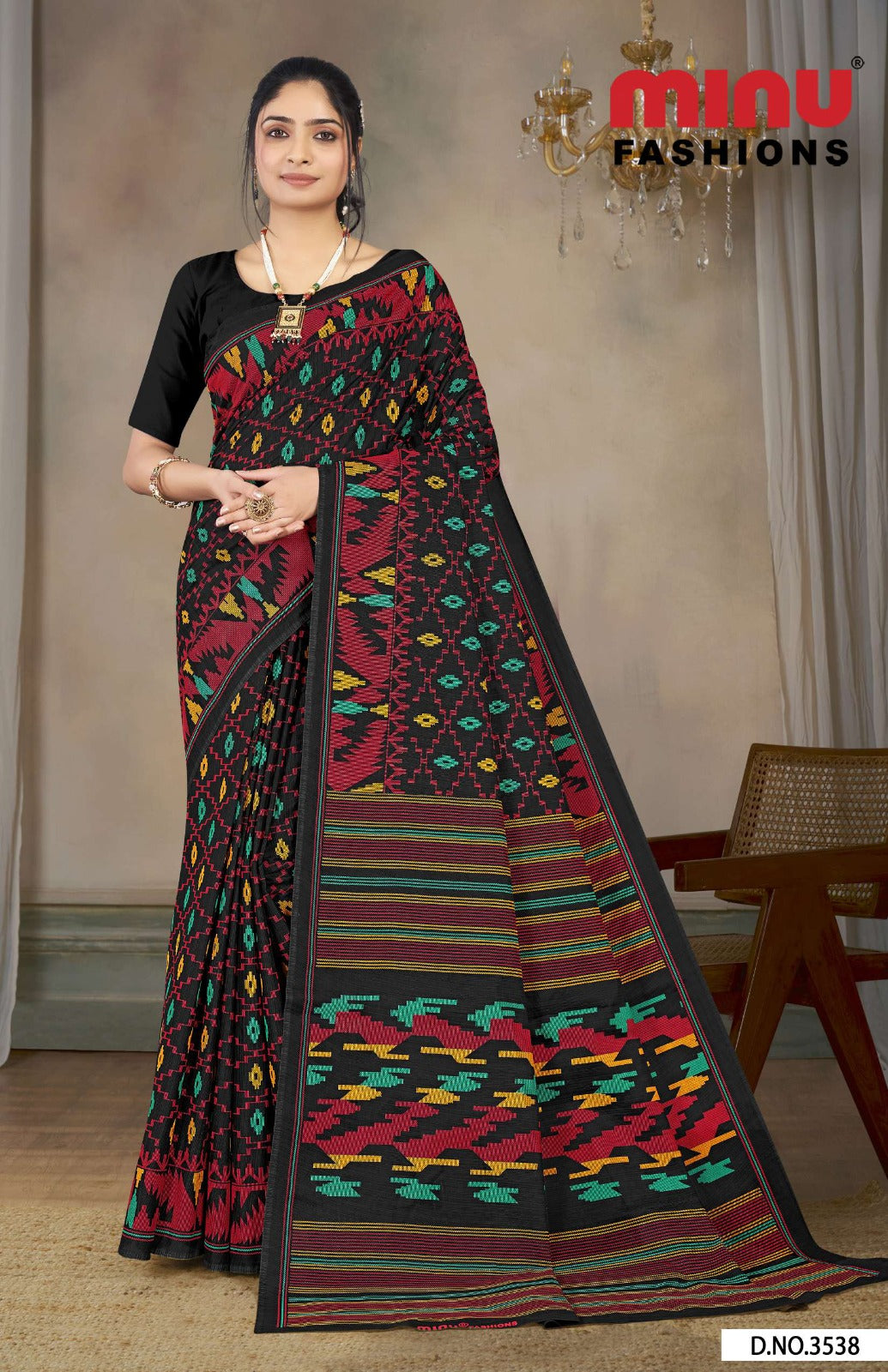 Malai Cotton Saree Mitali - 10 Pcs Set