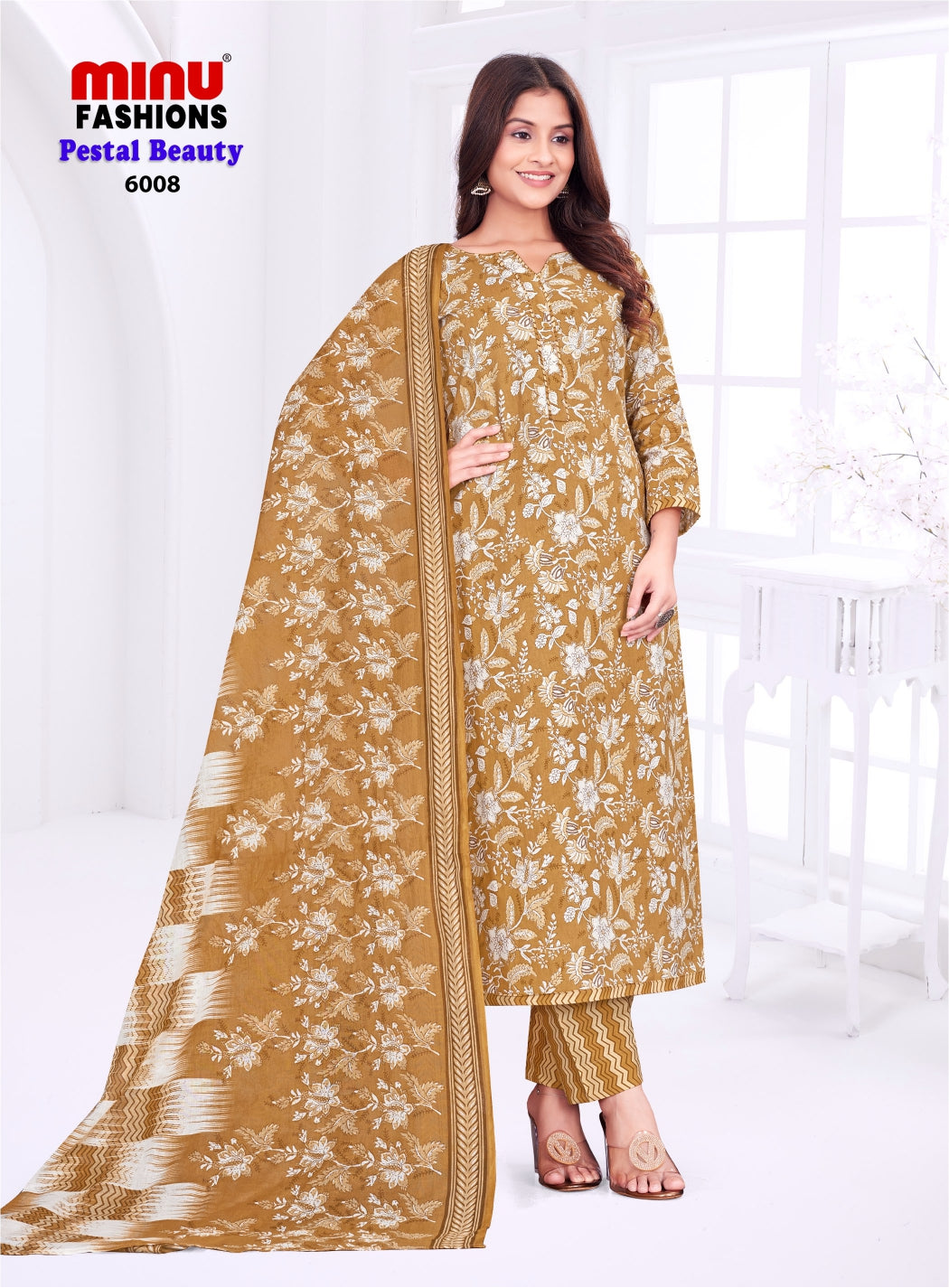 Printed Cotton Unstitched Salwar Suit Pestal Beauty Vol-6 (Special Rate) - 10 Pcs Set