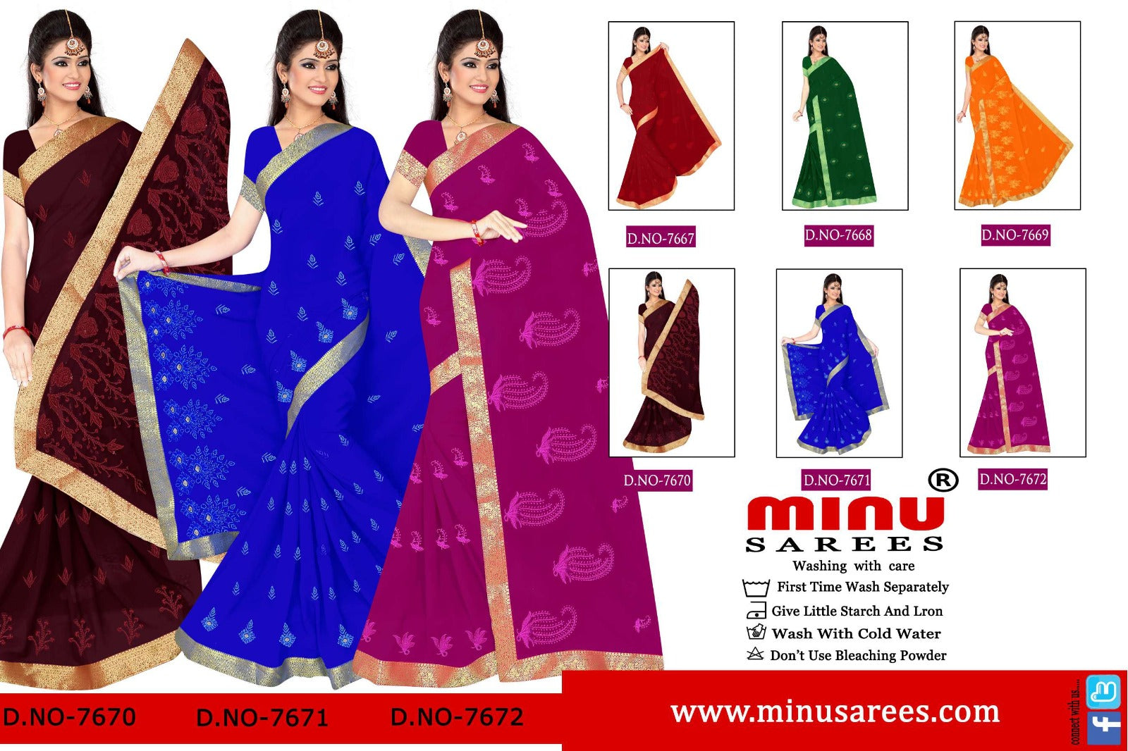 Fancy Saree Malang - 6 Pcs Set