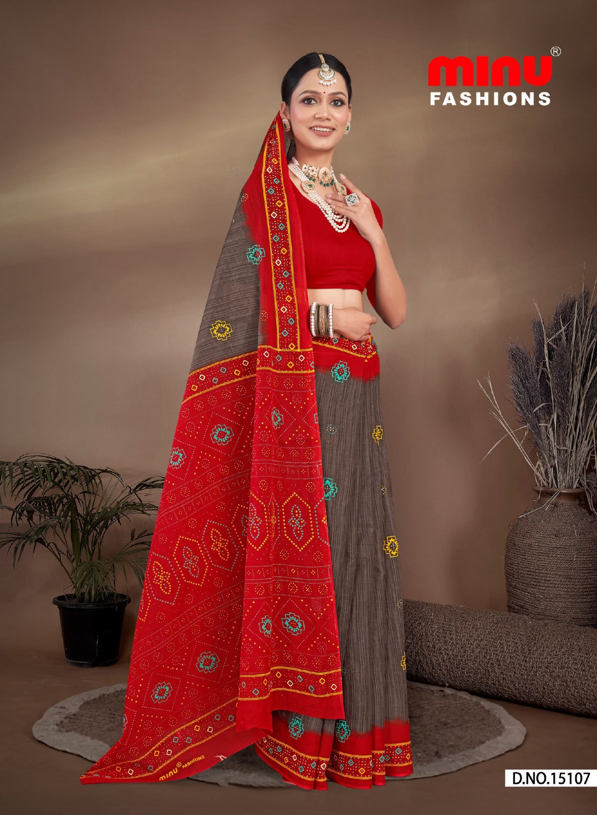 Printed Cotton Saree Rajanya (Vol-1) - 10 Pcs Set