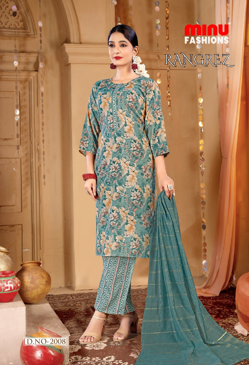Printed Cotton Stitched Salwar Suit Rangrez (Vol-2) - 10 Pcs Set