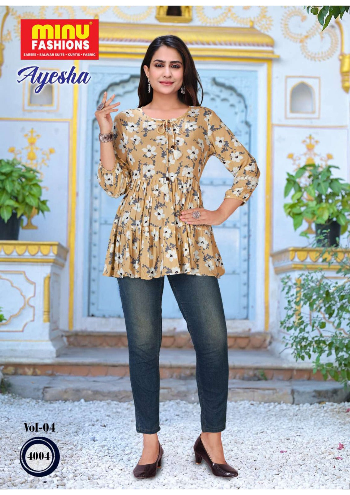 Printed Rayon Kurti Ayesha (Vol-4) - 09 Pcs Set